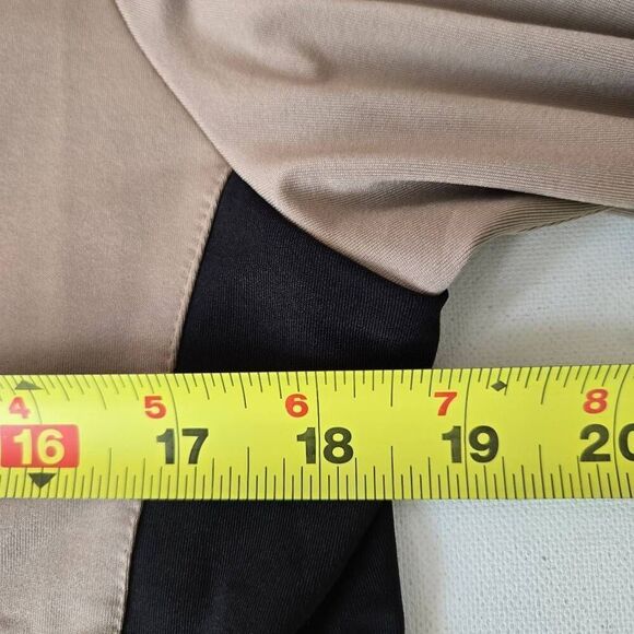 Jamie Sadock Womens Colorblock Zip Long Golf Athletic Jacket Taupe Black Medium - Picture 7 of 11